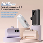 Charger l'image dans la galerie, (Copie) Mini Power Bank 2-en-1 – Ultra-Rapide et Durable (5000mAh), compatible iPhone & Android Type-C